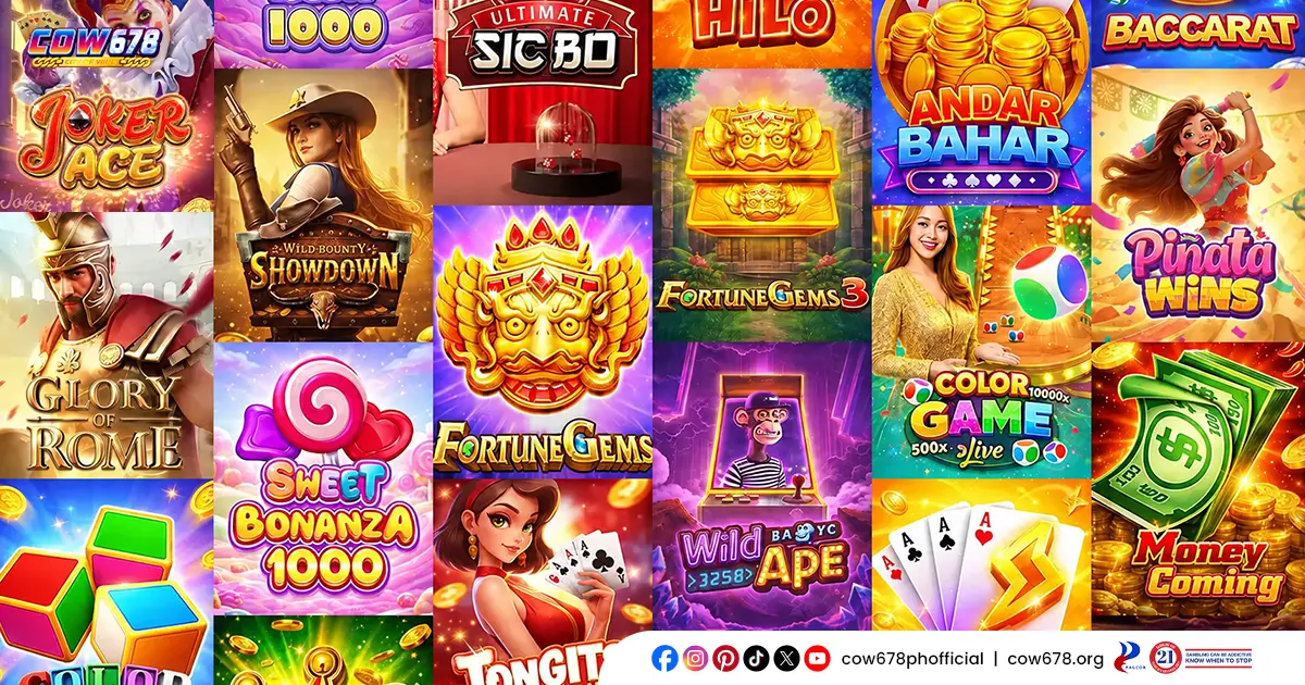 COW678 Games Collection Featuring Slots Live Casino and More